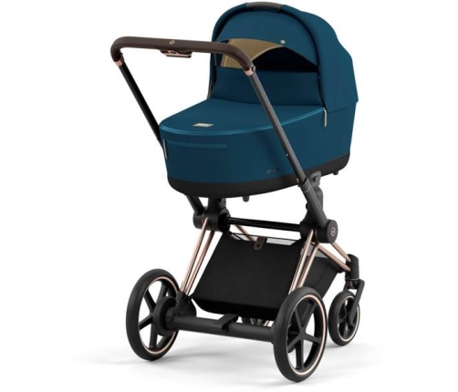 Cybex e-Priam Mountain Blue Rosegold frame Bērnu Ratiņi 4in1