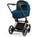 Cybex e-Priam Mountain Blue Rosegold frame Bērnu Ratiņi 4in1