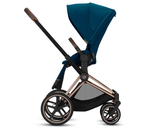 Cybex e-Priam Mountain Blue Rosegold frame Bērnu Ratiņi 4in1