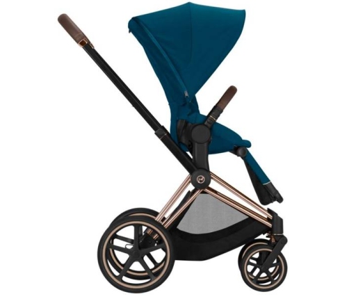 Cybex e-Priam Mountain Blue Rosegold frame Bērnu Ratiņi 4in1