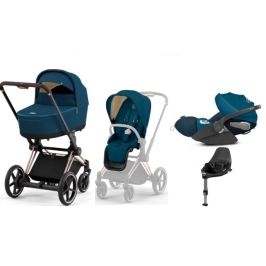 Cybex e-Priam Mountain Blue Rosegold frame Детская Коляска 4 в 1 Cybex e-Priam Mountain Blue Rosegold frame Детская Коляска 4 в 1