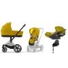 Cybex e-Priam Mustard Yellow Chrome black frame Детская Коляска 4 в 1