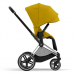 Cybex e-Priam Mustard Yellow Chrome black frame Прогулочная Коляска