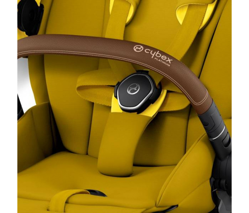 Cybex e-Priam Mustard Yellow Chrome brown frame Pastaigu Ratiņi