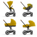 Cybex e-Priam Mustard Yellow Chrome brown frame Pastaigu Ratiņi