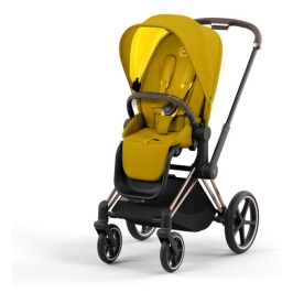 Cybex e-Priam Mustard Yellow Rosegold frame Pastaigu Ratiņi Cybex e-Priam Mustard Yellow Rosegold frame Pastaigu Ratiņi