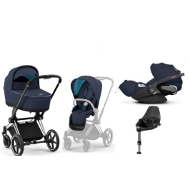 Cybex e-Priam Nautical Blue Chrome black frame Детская Коляска 4 в 1 Cybex e-Priam Nautical Blue Chrome black frame Детская Коляска 4 в 1
