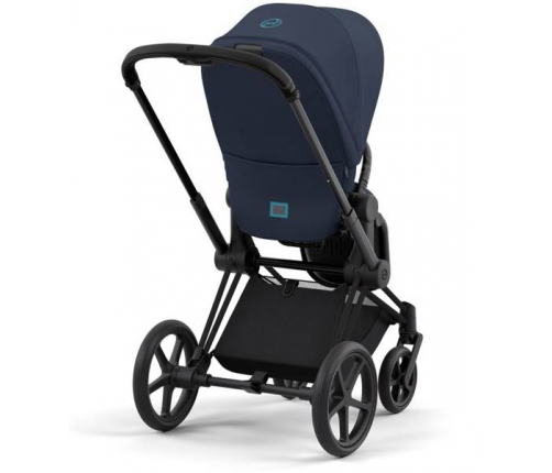 Cybex e-Priam Nautical Blue Matt black frame Pastaigu Ratiņi