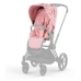 Cybex e-Priam Pale Blush Simply Flowers Matt black frame Pastaigu Ratiņi