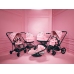 Cybex e-Priam Pale Blush Simply Flowers Matt black frame Pastaigu Ratiņi