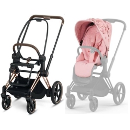 Cybex e-Priam Pale Blush Simply Flowers Rosegold frame Прогулочная Коляска Cybex e-Priam Pale Blush Simply Flowers Rosegold frame Прогулочная Коляска