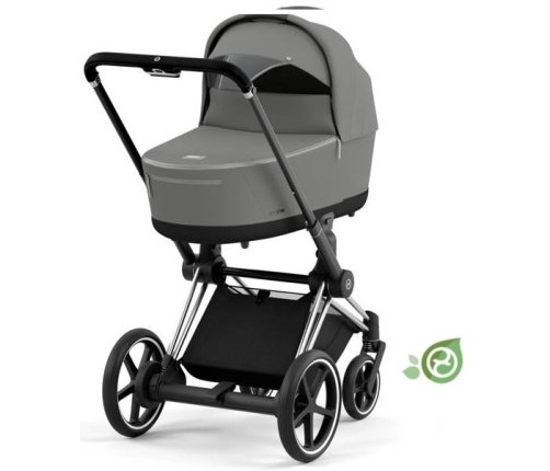 Cybex e-Priam Pearl Grey Conscious Eco Chrome black frame Kulbu Rati