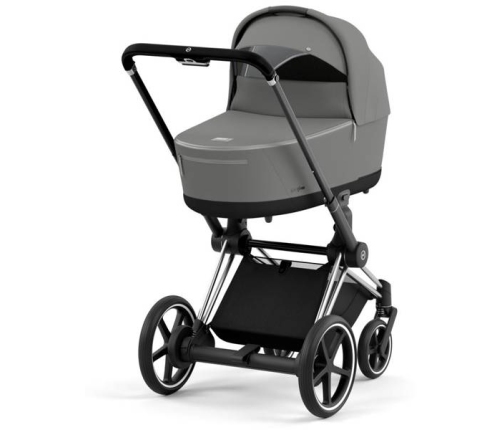 Cybex e-Priam Soho Grey Chrome black frame Коляска с Люлькой