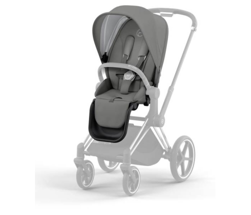 Cybex e-Priam Soho Grey Chrome black frame Pastaigu Ratiņi