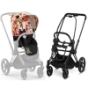 Cybex e-Priam Spring Blossom Light Matt black frame Прогулочная Коляска