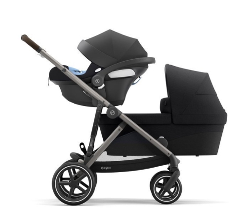 Cybex Gazelle S Deep Black + Aton M I-Size Коляска для двойняшек