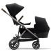 Cybex Gazelle S Deep Black Коляска для двойняшек