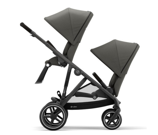 Cybex Gazelle S Soho Grey + Aton M I-Size Dvīņu Ratiņi