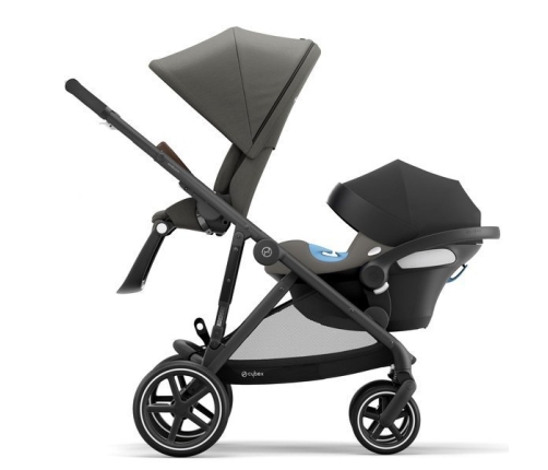 Cybex Gazelle S Soho Grey + Aton M I-Size Dvīņu Ratiņi