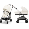 Cybex Melio Cotton White / Taupe Bērnu Ratiņi 2in1