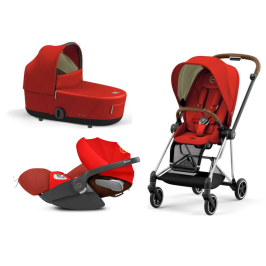 Cybex Mios 3.0 Autumn Gold Plus + Cloud Z I-Size + Chrome Brown frame Bērnu Ratiņi 3in1