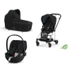 Cybex Mios 3.0 + Cloud Z2 i-Size Eco Onyx Black + Chrome Black frame Bērnu Ratiņi 3in1