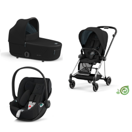 Cybex Mios 3.0 + Cloud Z2 i-Size Eco Onyx Black + Chrome Black frame Bērnu Ratiņi 3in1 Cybex Mios 3.0 + Cloud Z2 i-Size Eco Onyx Black + Chrome Black frame Bērnu Ratiņi 3in1
