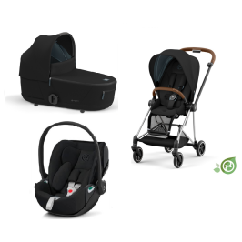 Cybex Mios 3.0 + Cloud Z2 i-Size Eco Onyx Black + Chrome Brown frame Bērnu Ratiņi 3in1 Cybex Mios 3.0 + Cloud Z2 i-Size Eco Onyx Black + Chrome Brown frame Bērnu Ratiņi 3in1