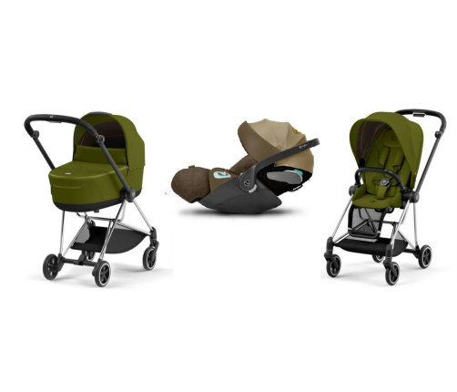 Cybex Mios 3.0 + Cloud Z2 i-Size Khaki Green + Chrome black frame Bērnu Ratiņi 3in1