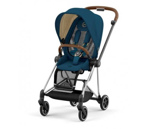 Cybex Mios 3.0 + Cloud Z2 i-Size Mountain Blue + Chrome brown frame Bērnu Ratiņi 3in1