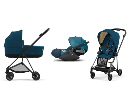 Cybex Mios 3.0 + Cloud Z2 i-Size Mountain Blue + Matt black frame Детская Коляска 3in1