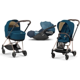 Cybex Mios 3.0 + Cloud Z2 i-Size Mountain Blue + Rose gold frame Детская Коляска 3in1 Cybex Mios 3.0 + Cloud Z2 i-Size Mountain Blue + Rose gold frame Детская Коляска 3in1