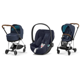 Cybex Mios 3.0 + Cloud Z2 i-Size Nautical Blue + Chrome brown frame Детская Коляска 3in1 Cybex Mios 3.0 + Cloud Z2 i-Size Nautical Blue + Chrome brown frame Детская Коляска 3in1