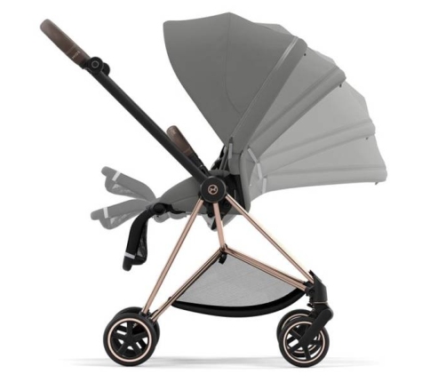 Cybex Mios 3.0 + Cloud Z2 i-Size Soho Grey + Rose gold frame Bērnu Ratiņi 3in1
