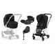 Cybex Mios 3.0 Deep Black + Cloud Z I-Size + Chrome Black frame Bērnu Ratiņi 4in1