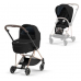 Cybex Mios 3.0 Deep Black Plus + Cloud Z I-Size + Rose gold frame Bērnu Ratiņi 3in1