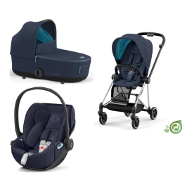 Cybex Mios 3.0 Eco Dark Navy + Cloud Z2 i-Size + Chrome Black frame Детская Коляска 3in1