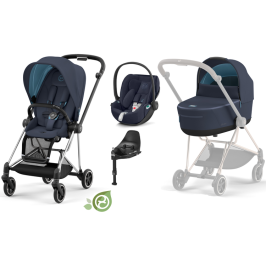 Cybex Mios 3.0 Eco Dark Navy + Cloud Z2 I-Size + Chrome Black frame Детская Коляска 4in1 Cybex Mios 3.0 Eco Dark Navy + Cloud Z2 I-Size + Chrome Black frame Детская Коляска 4in1