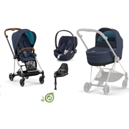 Cybex Mios 3.0 Eco Dark Navy + Cloud Z2 I-Size + Chrome Black frame Bērnu Ratiņi 4in1