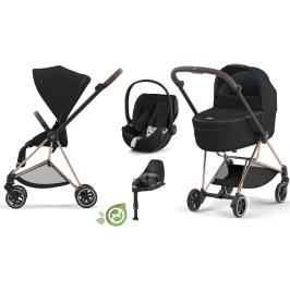 Cybex Mios 3.0 Eco Onyx Black + Cloud Z2 I-Size + Rose gold frame Bērnu Ratiņi 4in1 Cybex Mios 3.0 Eco Onyx Black + Cloud Z2 I-Size + Rose gold frame Bērnu Ratiņi 4in1