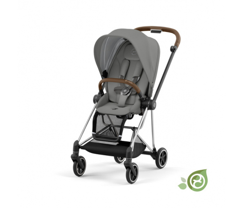 Cybex Mios 3.0 Eco Pearl Grey + Cloud Z2 i-Size + Chrome Brown frame Детская Коляска 3in1