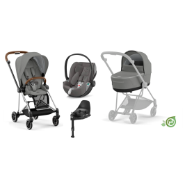 Cybex Mios 3.0 Eco Pearl Grey + Cloud Z2 I-Size + Chrome Brown frame Bērnu Ratiņi 4in1 Cybex Mios 3.0 Eco Pearl Grey + Cloud Z2 I-Size + Chrome Brown frame Bērnu Ratiņi 4in1
