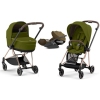 Cybex Mios 3.0 Khaki Green Plus + Cloud Z I-Size + Rose gold frame Bērnu Ratiņi 3in1