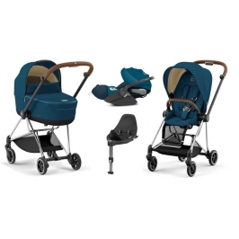 Cybex Mios 3.0 Mountain Blue + Cloud Z I-Size + Chrome Brown frame Детская Коляска 4in1 Cybex Mios 3.0 Mountain Blue + Cloud Z I-Size + Chrome Brown frame Детская Коляска 4in1