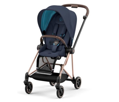 Cybex Mios 3.0 Nautical Blue Plus + Cloud Z I-Size + Rose gold frame Bērnu Ratiņi 3in1