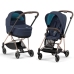 Cybex Mios 3.0 Nautical Blue Plus + Cloud Z I-Size + Rose gold frame Bērnu Ratiņi 3in1