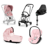 Cybex Mios 3.0 Pale Blush Simply Flowers + Cloud Z I-Size + Chrome Black frame Bērnu Ratiņi 4in1