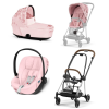 Cybex Mios 3.0 Pale Blush Simply Flowers + Cloud Z I-Size + Chrome Brown frame Bērnu Ratiņi 3in1