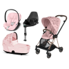 Cybex Mios 3.0 Pale Blush Simply Flowers + Cloud Z I-Size + Rose gold frame Bērnu Ratiņi 4in1