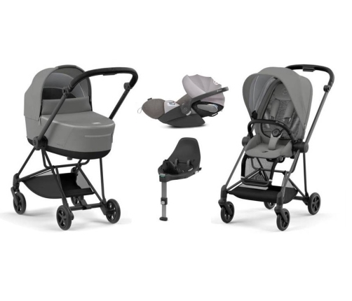 Cybex Mios 3.0 Soho Grey + Cloud Z I-Size + Matt Black frame Детская Коляска 4in1